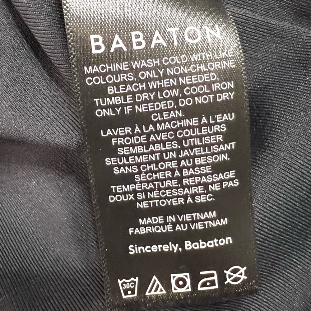 Babaton Aritzia Black Stretch Knit Long Sleeve Crop Top Women’s Large - Picture 12 of 14